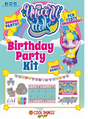 UNICORN DOLLS PARTY KIT 8 PERSONE C/ BOARD GAME
