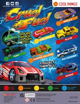 CRUEL FUEL METAL CARS - BULK