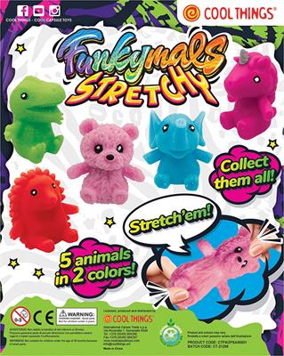 FUNKYMALS STRETCHY ANIMALS - 65MM CAPS