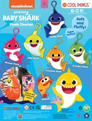 BABY SHARK PLUSH - 90MM CAPS