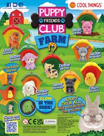PUPPY CLUB FARM ANIMALS - 50MM CAPS