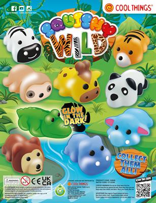 SQUISHY WILD ANIMALS - 50MM CAPS