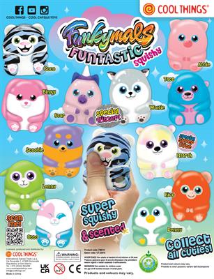 FUNKYMALS FUNTASTIC SQUISHY - 65MM CAPS