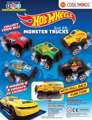 HOT WHEELS MONSTER TRUCK 3RD ED. - 90MM CAPS