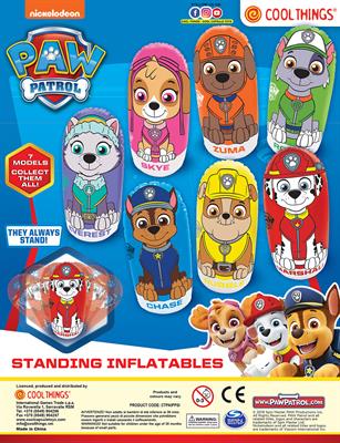 PAW PATROL STANDING INFLATABLES - 90MM CAPS