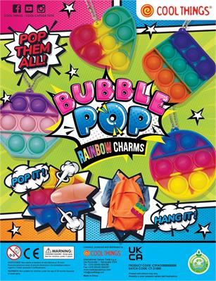 BUBBLE POP RAINBOW CHARMS - BULK