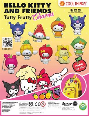 HELLO KITTY TUTTY FRUTTY CHARMS - 50MM CAPS