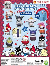 HELLO KITTY SUSHI CHARMS - 50MM CAPS