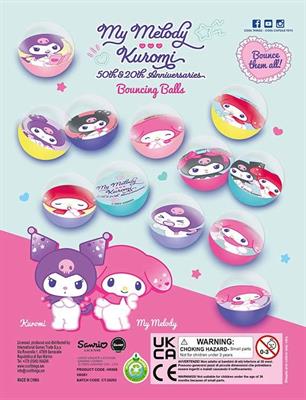 MY MELODY & KUROMI BOUNCING BALLS - 32MM