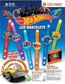 HOT WHEELS LED BRACELETS - 90MM CAPS