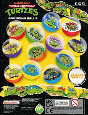 NINJA TURTLES BOUNCING BALLS - 45MM